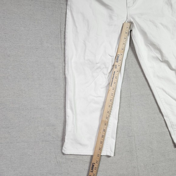 Eddie Bauer Womens Size T16 White Curvy Crop Capri Denim Jeans - Picture 5 of 14